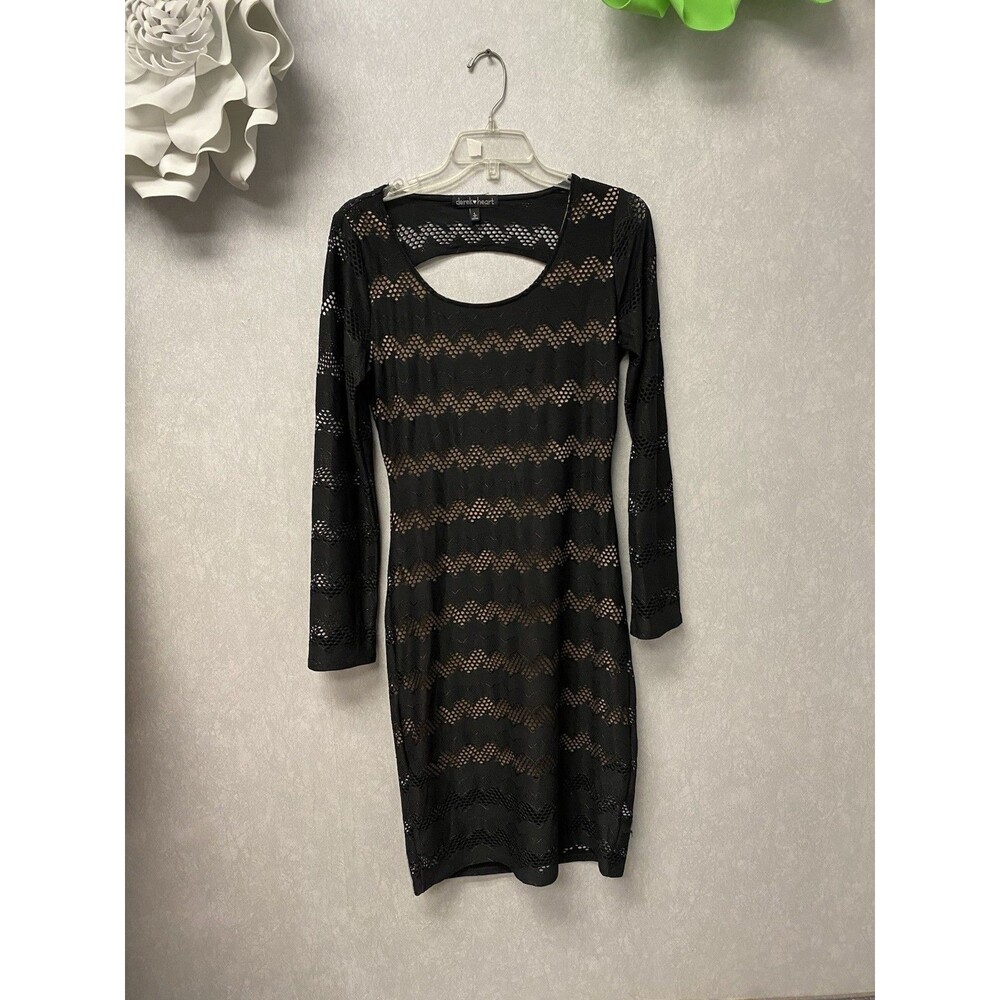 Derek Heart Black/Bone Cutout Dress Size Large